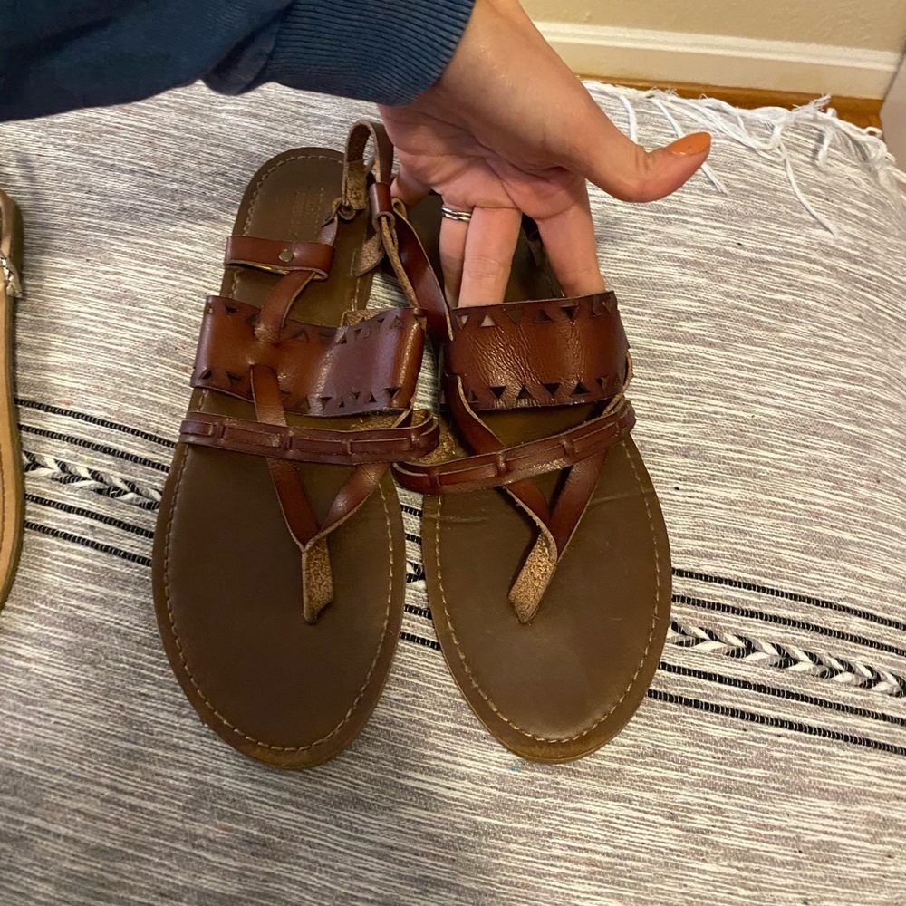 Brown beach sandals